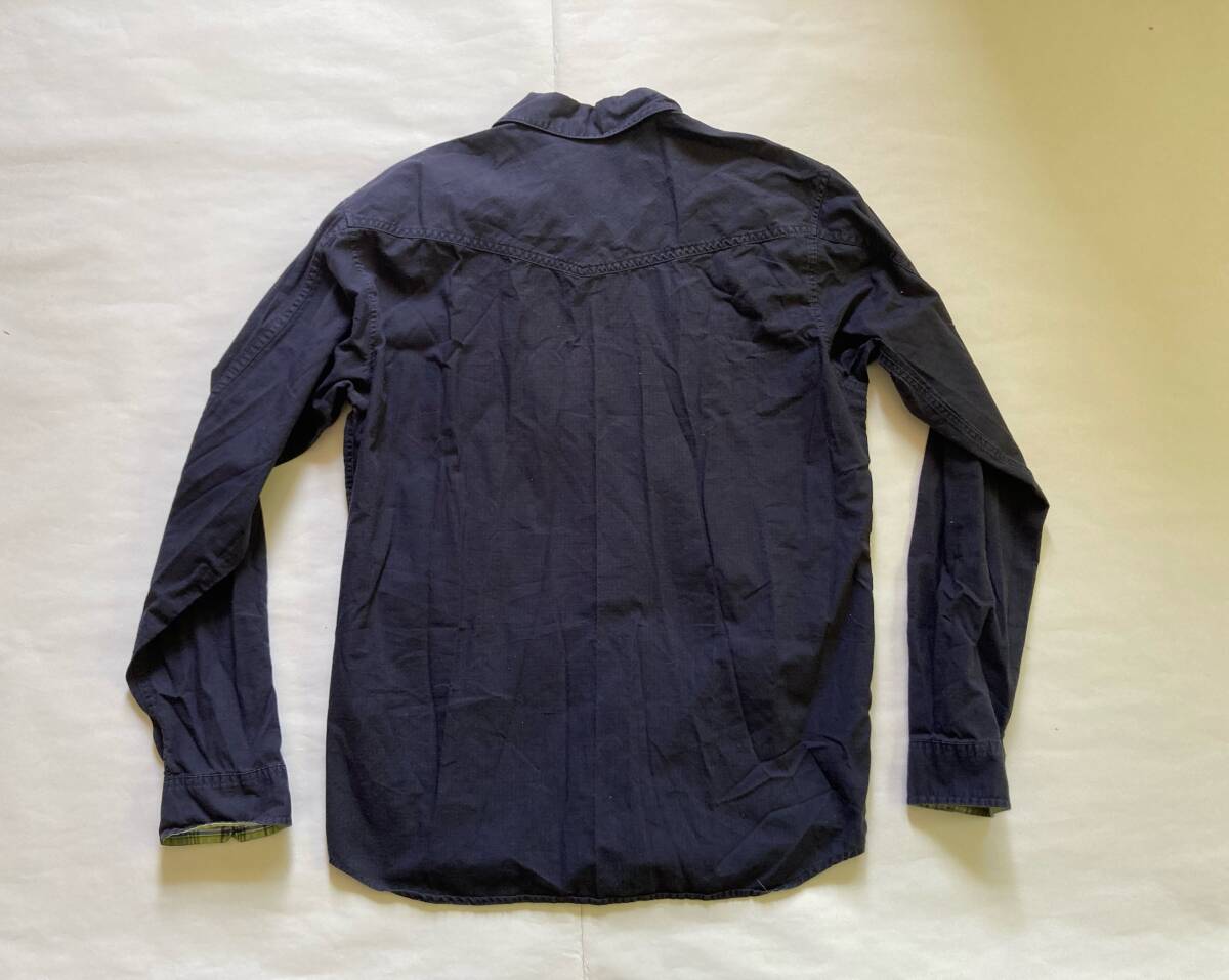 patagonia オーガニックコットンシャツ Sサイズ NAVY ネイビー 濃紺 チェック柄_画像2