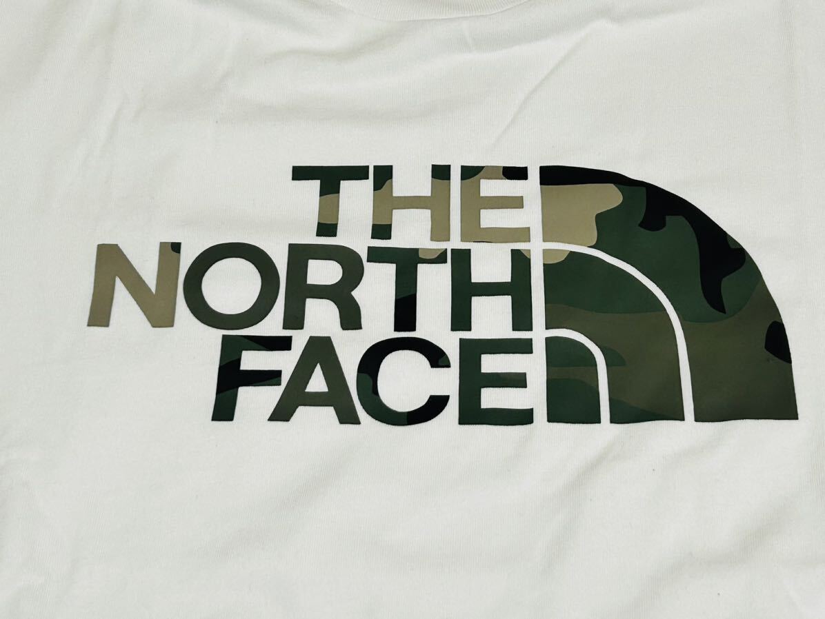 新品 ノースフェイス THE NORTH FACE Tシャツ 半袖 カモフラ 迷彩 プリント ホワイト日本規格M 検 ヌプシ ダウンの画像1