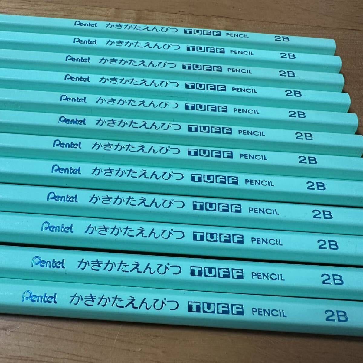 新品 廃盤 Pentel ぺんてる かきかたえんぴつ 鉛筆 TUFF タフ 2B 1ダース(12本セット) CB61 昭和レトロ_画像2