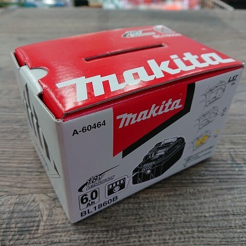 【未使用品】Makita マキタ BL1860B 18V リチウムイオンバッテリー