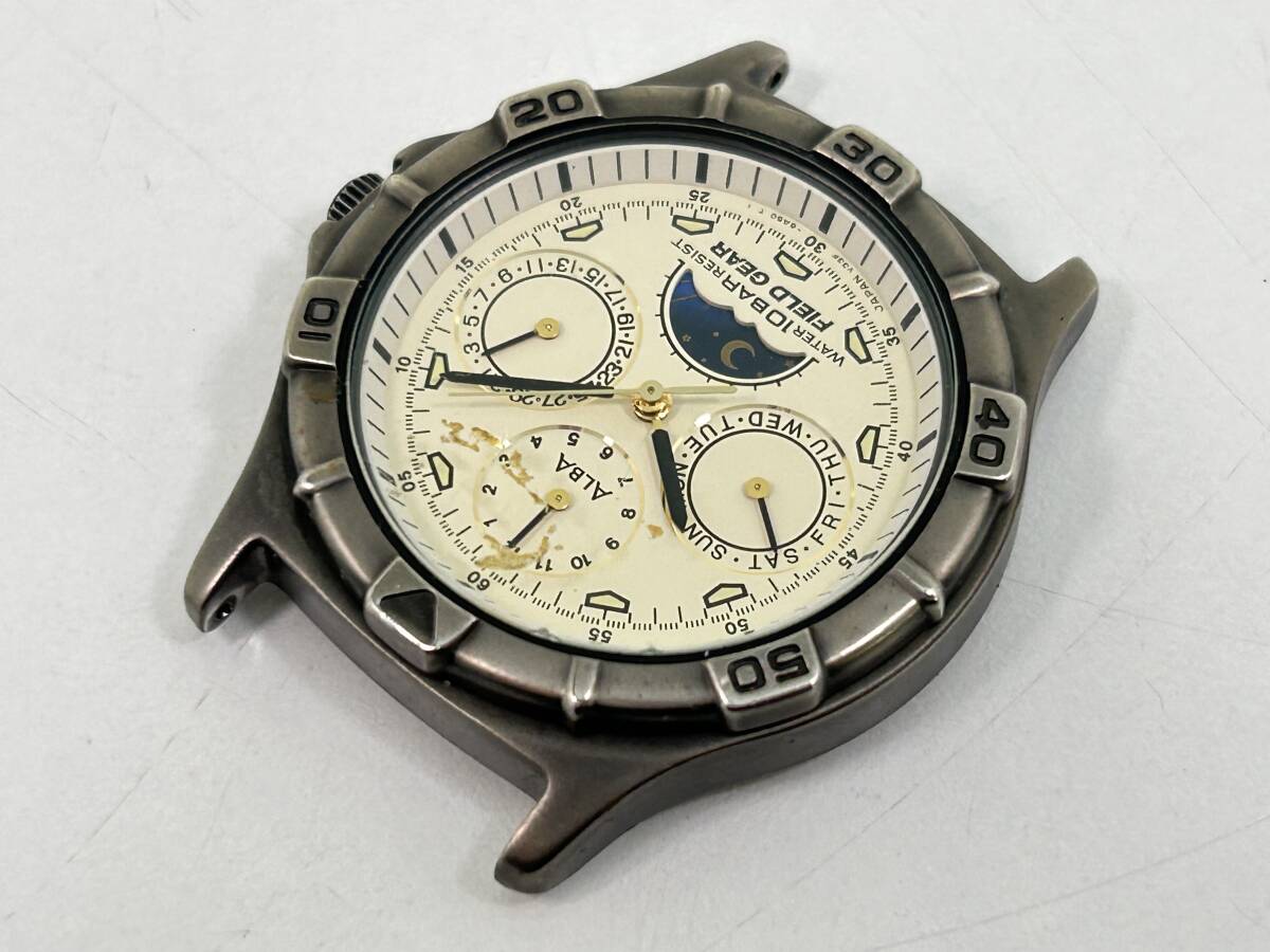 S0603-537 1600[1 jpy start ] wristwatch Seiko SEIKO Alba ALBA V33F-6A80 FIELD GEAR quartz men's 