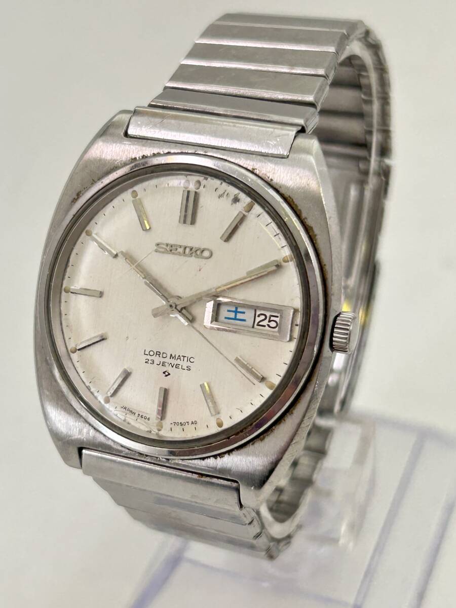 S0603-508 1553【1円スタート】 腕時計　セイコー　SEIKO　ロードマチック　LORD MATIC　5606-7050　23石　デイデイト　自動巻き　メンズ_画像1