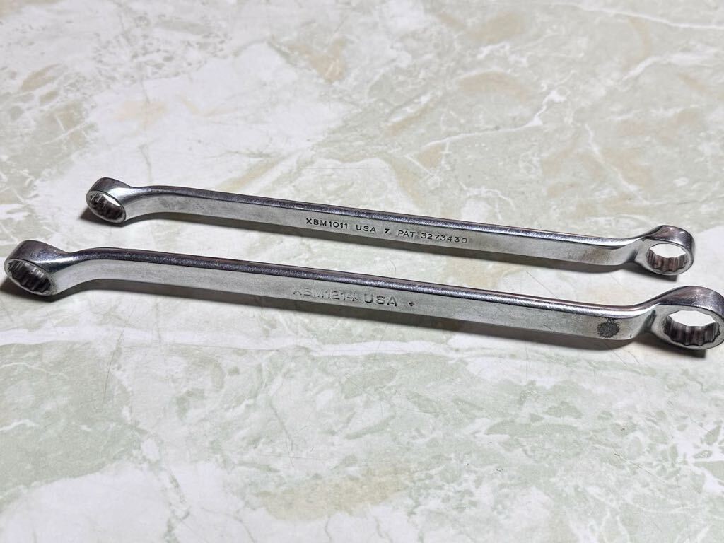 Snap-on スナップオン 旧ロゴ 10° オフセット スタンダード メガネ レンチ 2本セット 10-11mm 12-14mm XBM1011 XBM1214