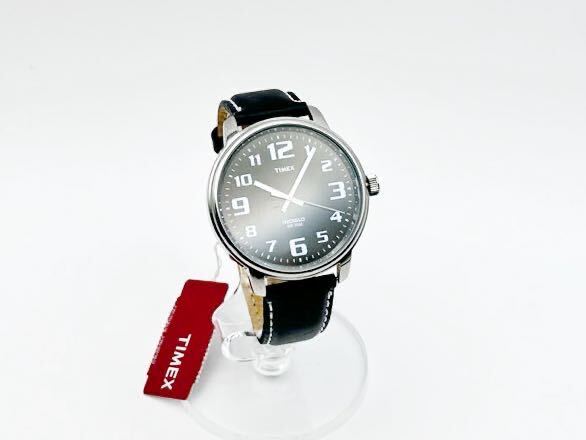 6-24 не использовался Timex TIMEX большой легкий Leader черный чёрный T28071 мужской кожа кожа ремень аналог наручные часы ③