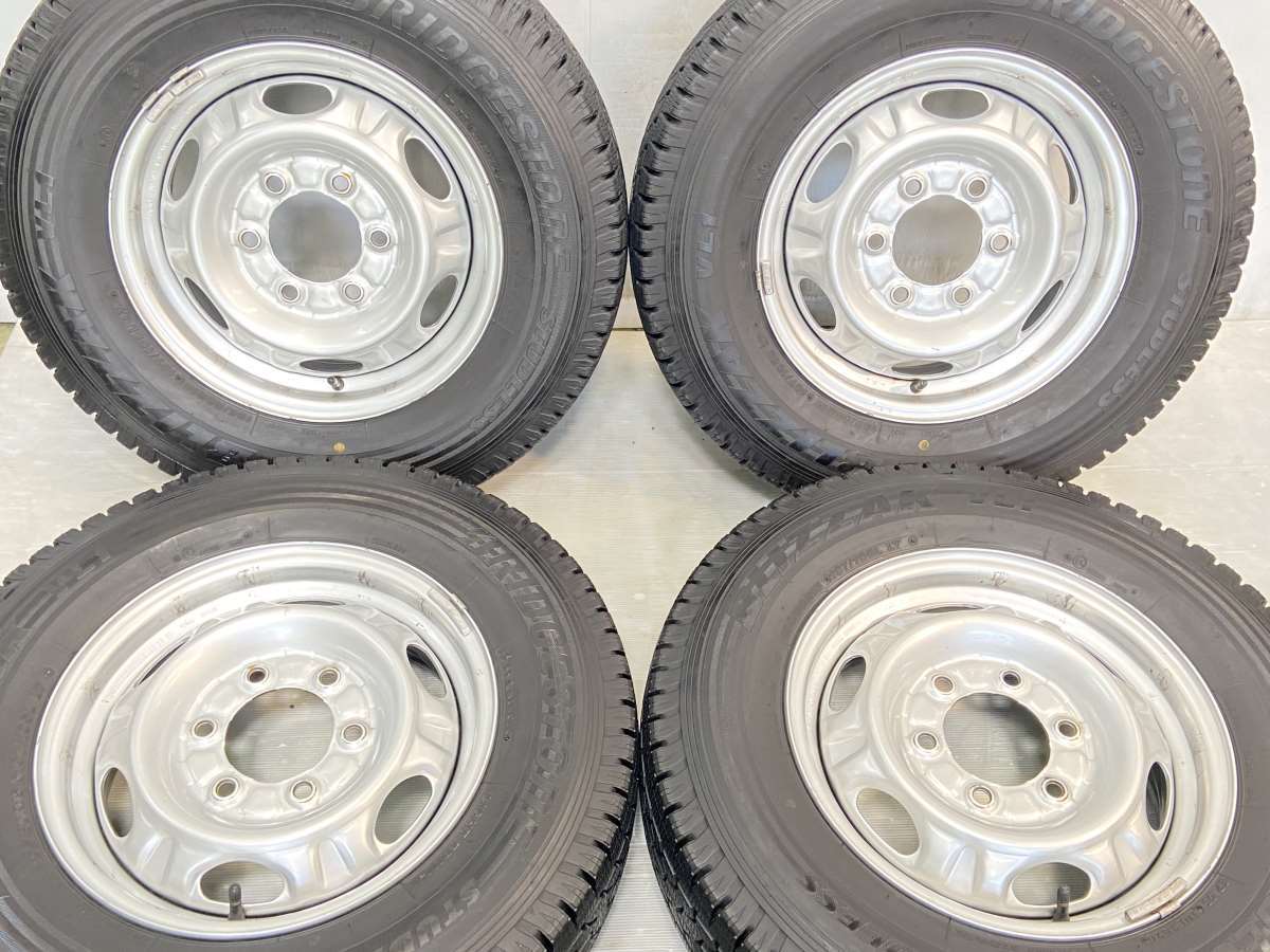 中古タイヤ スタッドレスタイヤ ホイールセット 4本セット 195/80R15 107/105LT 日産純正 15x5.5 139.7-6穴 ブリヂストン ブリザック VL1_画像1