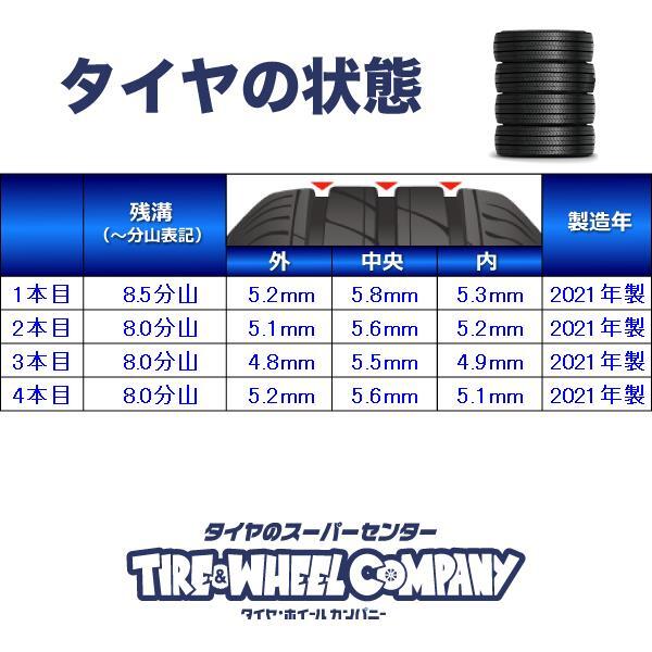 中古タイヤ サマータイヤ ホイールセット 4本セット 185/60R15 ホンダ純正 15x6.0 100-4穴 ブリヂストン ネクストリーの画像2