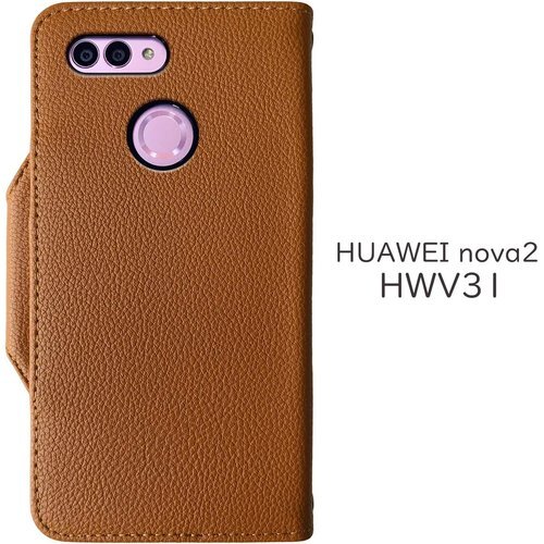 HWV31 HUAWEI nova2 スリム手帳ケース tpu マグネット レトロ マグネット レトロ キャメル 407_画像4