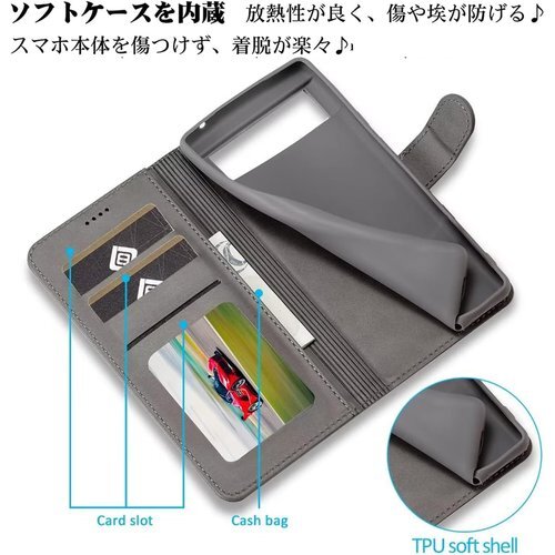 iphone xr ケース 手帳型 アイフォンxr 手 ルトマグネット 薄型 おしゃれ 薄型 グレー Rureu 2146