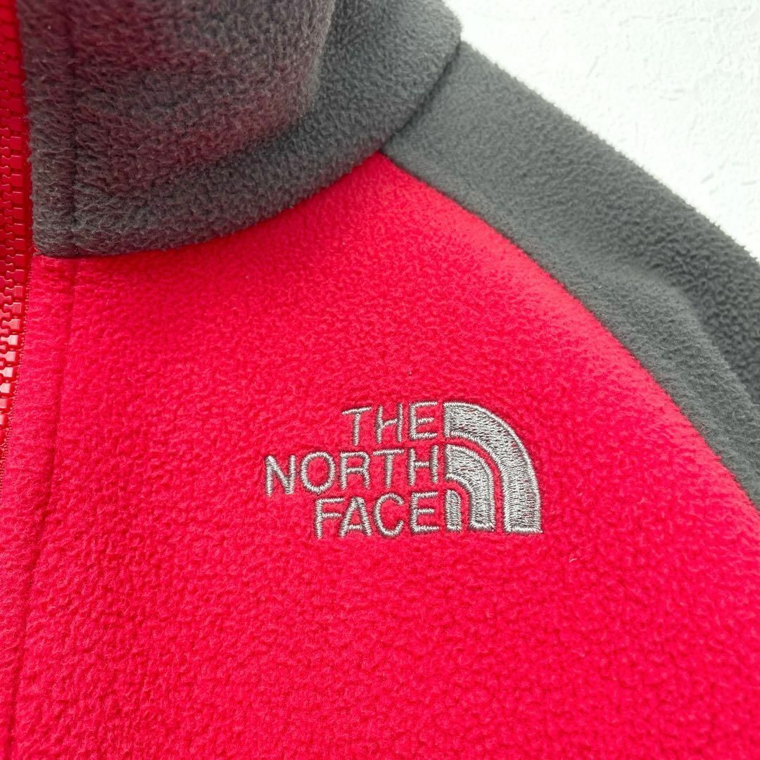 ノースフェイス　バイカラー　刺繍ロゴ　レディース　ジップ　フリースジャケット　レディース　Mサイズ　THE NORTH FACE