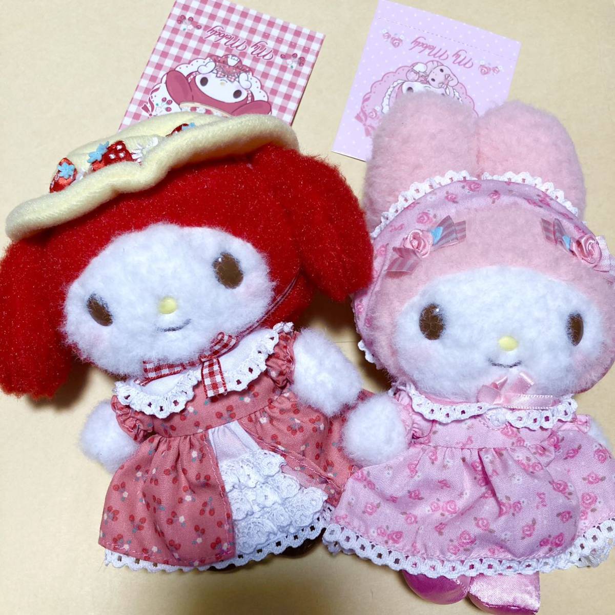 アカメロ モモメロ マスコット 2個セット ぬいぐるみ サンリオ アカメロ モモメロ マスコット 2個セット ぬいぐるみ サンリオ