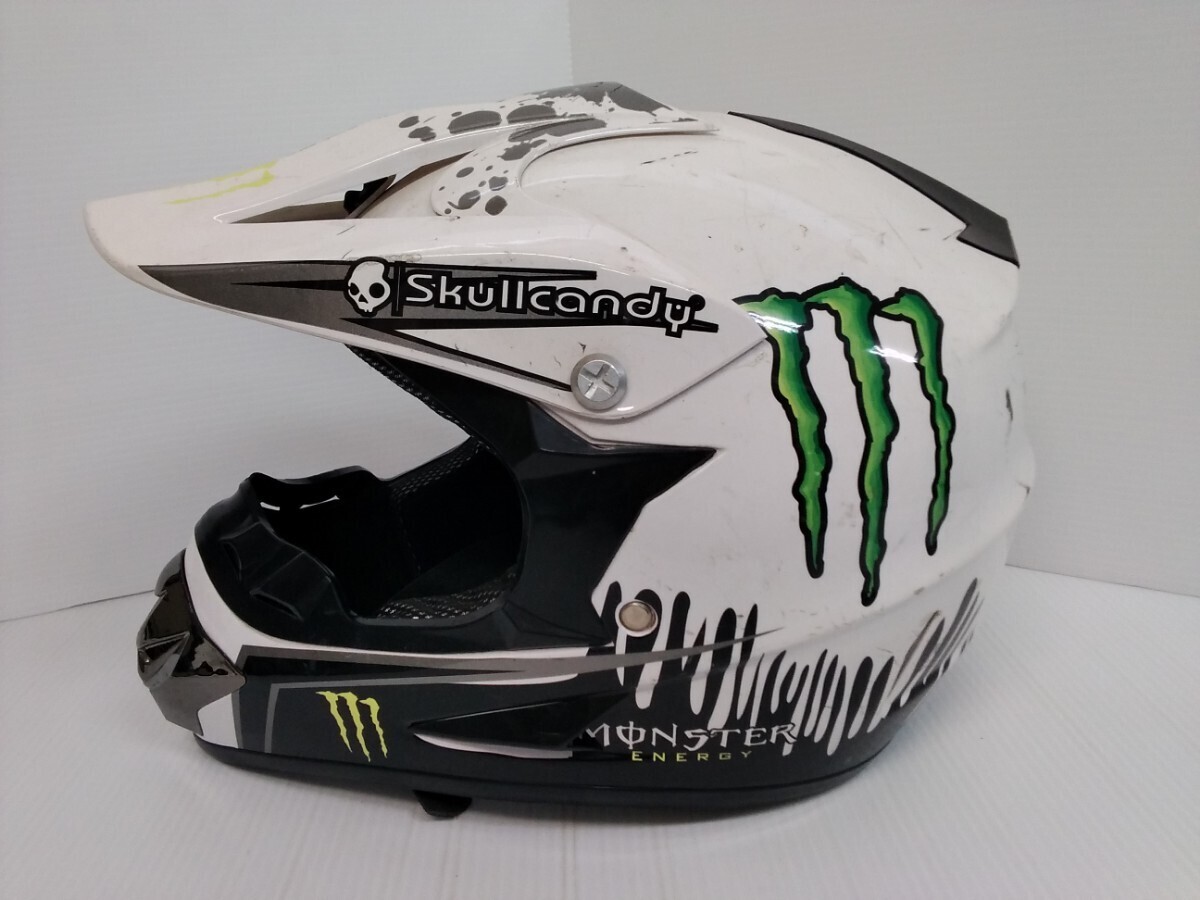 モンスターエナジー MONSTER ENERGY ヘルメット Lサイズ59cm？ 競技用 バイク用品 コレクション ディスプレイ 現状渡しの画像3