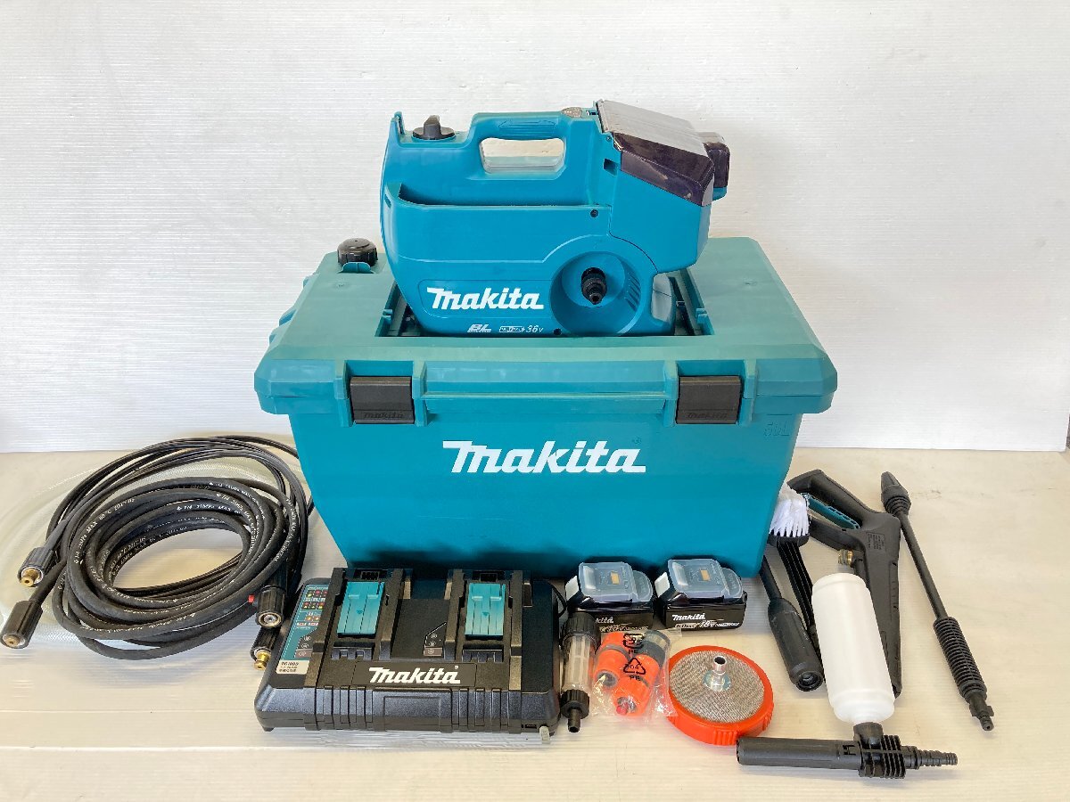 makita マキタ MHW080DPG2 充電式高圧洗浄機 18V×2 36V コードレス 水道直結 洗浄 油落とし 外壁 車 洗車 電動工具_画像1