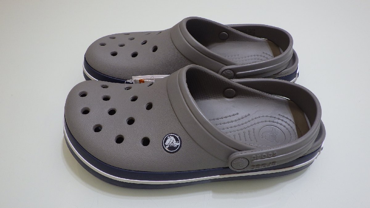 H116-567967 Crocs クロックス キッズ クロックバンド クロッグ J1 JP/19.5㎝ グレー サンダル_画像3