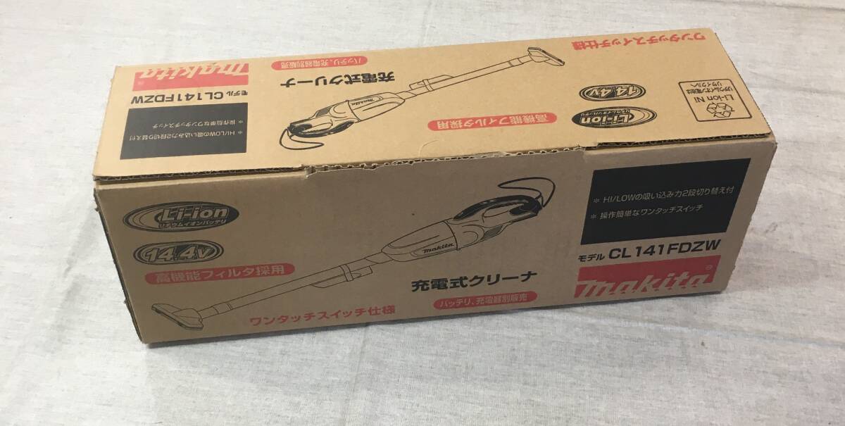 未使用 マキタ コードレス掃除機CL141 カプセル式 標準40分稼働 軽量ハイパワーモデル 14.4Vバッテリ充電器別売 CL141FDZW_画像1