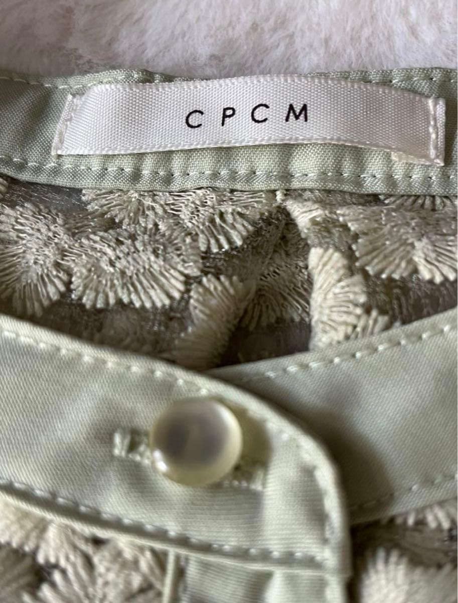 CPCM 花柄 刺繍 総柄　シアーシャツ　フリーサイズ　ゆったりサイズ