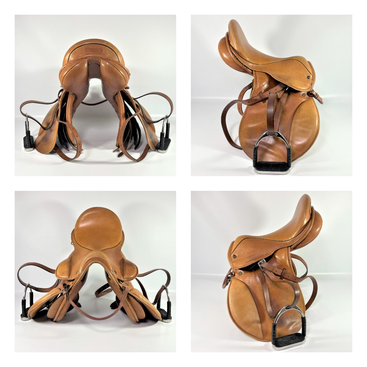 HARRISON BROWN is lison Brown FLECK made mchi16 1/2 M 16.5 -inch saddle synthesis saddle *R601124