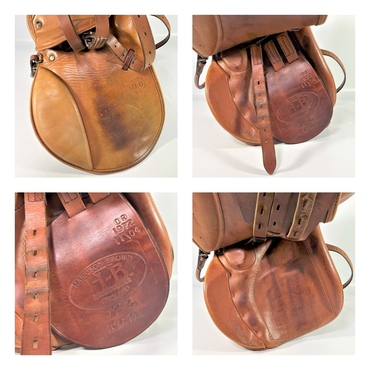 HARRISON BROWN is lison Brown FLECK made mchi16 1/2 M 16.5 -inch saddle synthesis saddle *R601124