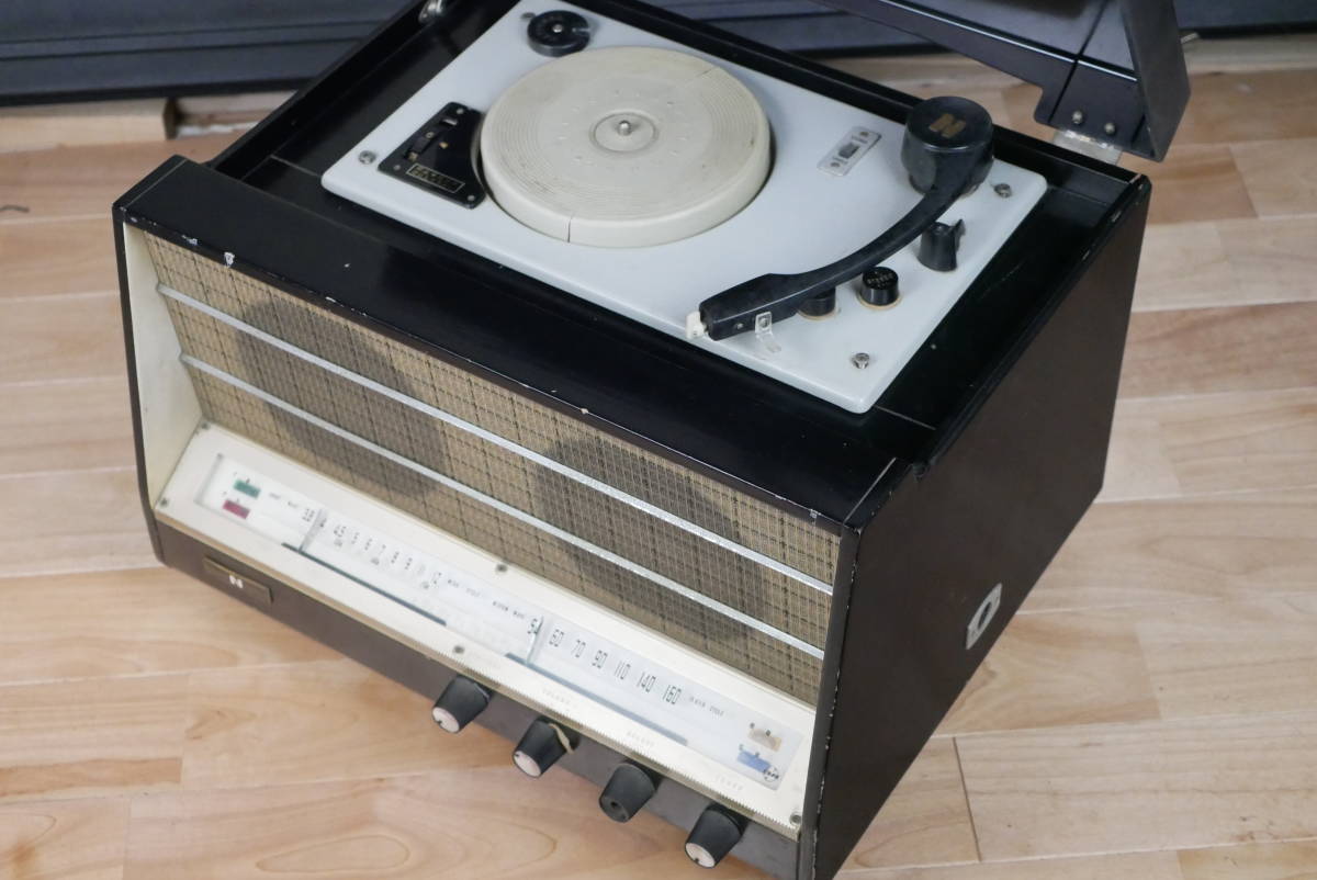 ラジオ付レコードプレーヤー】昭和レトロ◇アンティーク◇コレクション ラジオ付レコードプレーヤー】昭和レトロ◇アンティーク◇コレクション