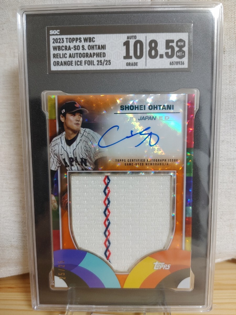 【25/25】 大谷翔平 直筆サインカード topps WBC auto 実使用ジャージー 25枚限定 フォイル エンゼルス ドジャース MLB MVP _画像1