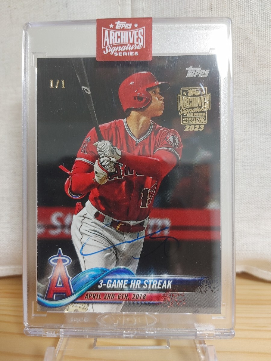 【1/1】 RC 大谷翔平 直筆サインカード topps archives auto 2018 エンゼルス ルーキー オンカードオート 世界1枚限定の画像1