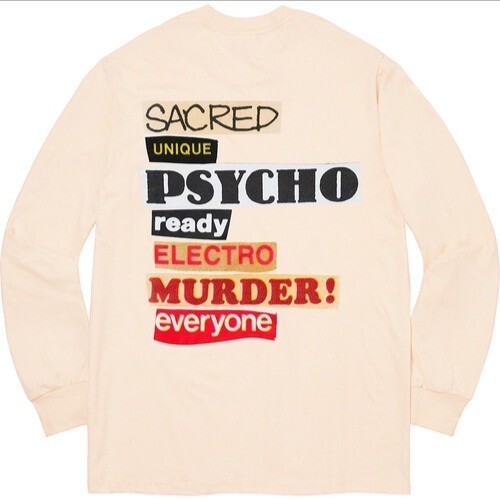 新品 Mサイズ Sacred Unique L/S Tee 20SS Supreme Box Logo ロンT ロングスリーブ Natural Medium _バック 参考画像