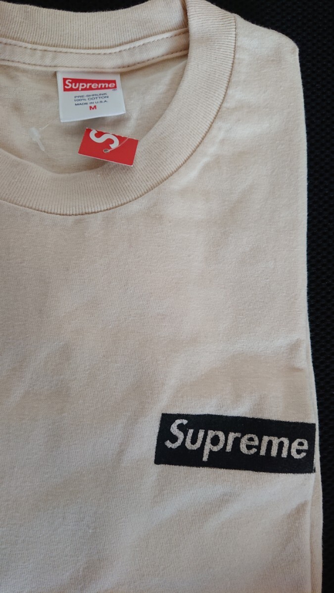 新品 Mサイズ Sacred Unique L/S Tee 20SS Supreme Box Logo ロンT ロングスリーブ Natural Medium _画像5