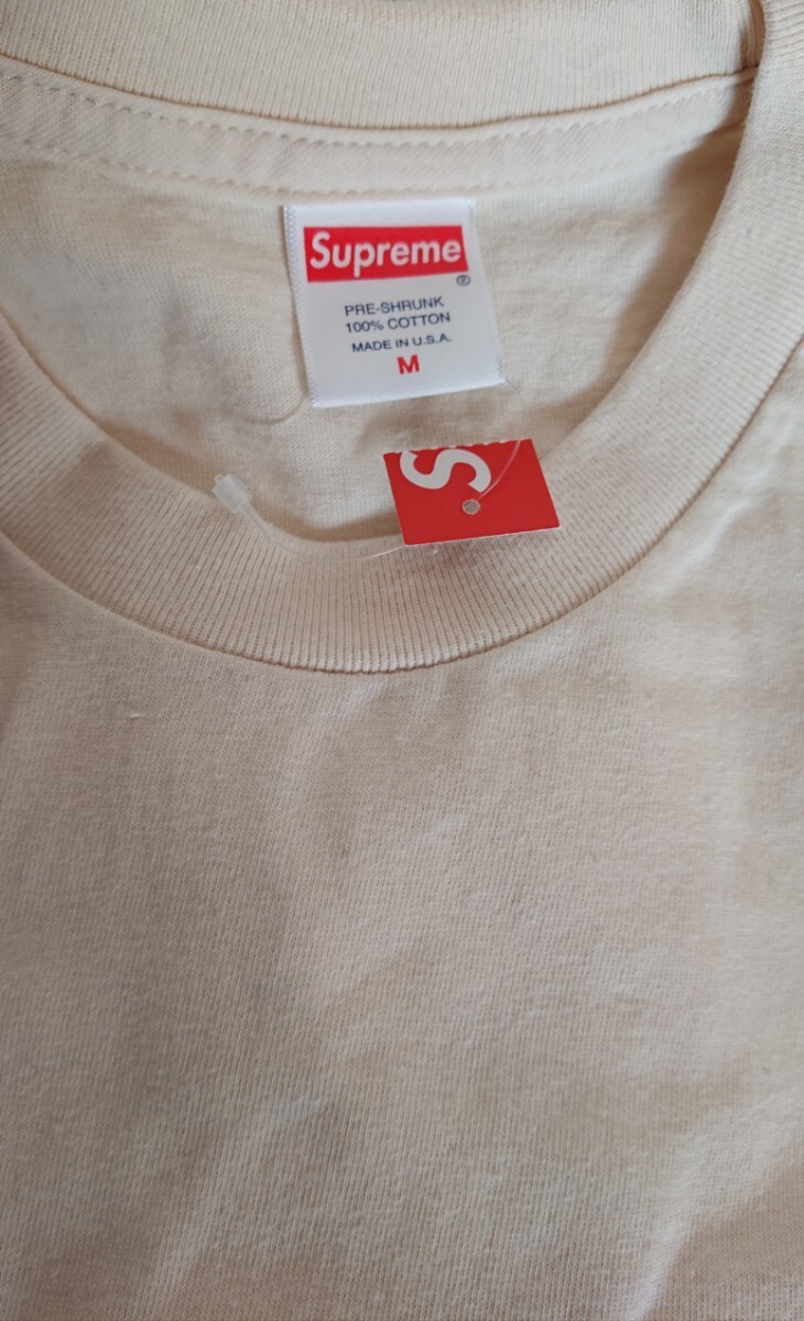 新品 Mサイズ Sacred Unique L/S Tee 20SS Supreme Box Logo ロンT ロングスリーブ Natural Medium _画像7