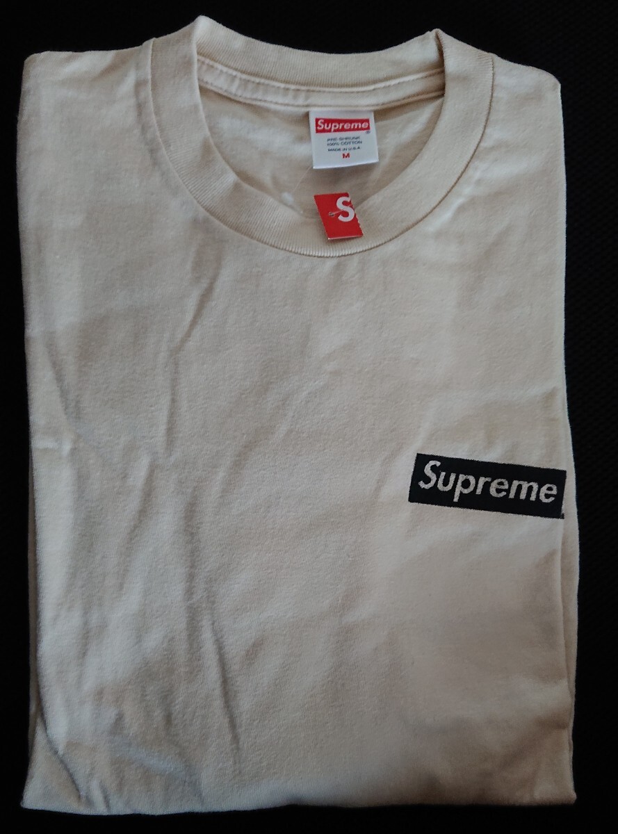 新品 Mサイズ Sacred Unique L/S Tee 20SS Supreme Box Logo ロンT ロングスリーブ Natural Medium _画像4