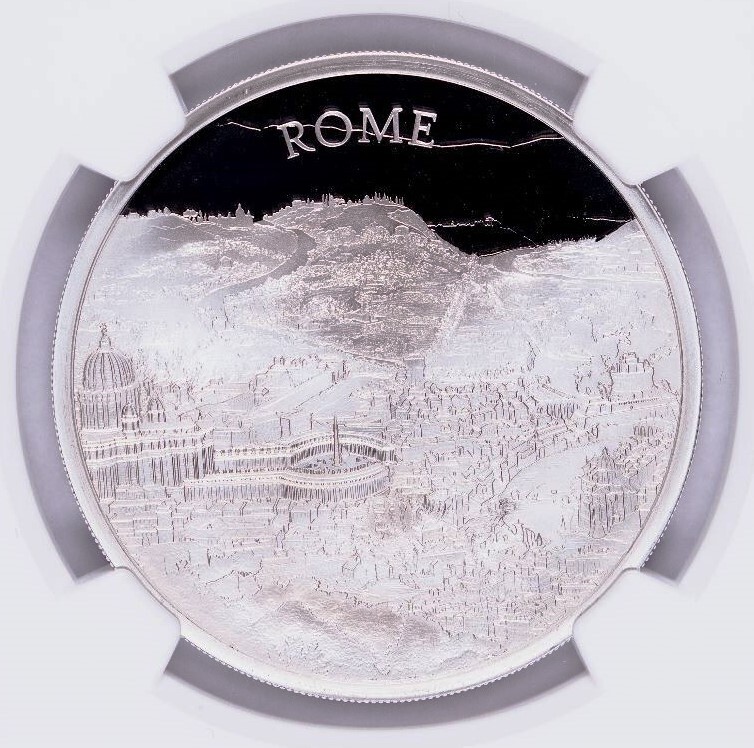 ★★ 最高鑑定 イギリス 2022年 街の景観(ローマ) 2￡ 1oz.999銀貨 NGC PF70UCAM ★★_画像3