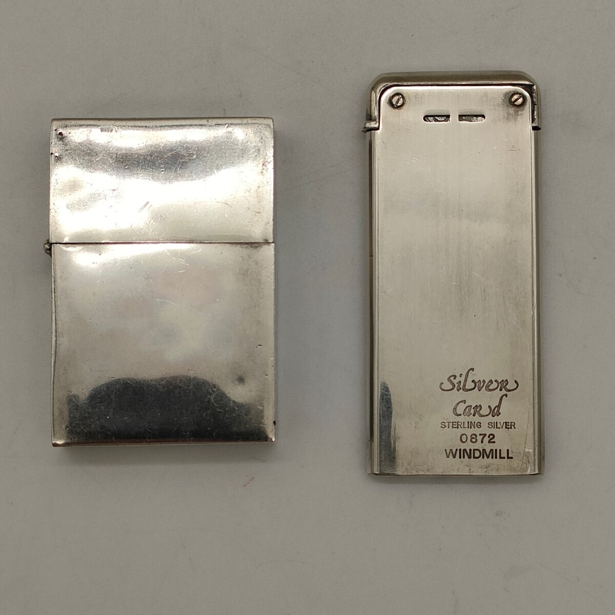  silver made lighter smoking .STERLING SILVER 2 point stamp equipped 