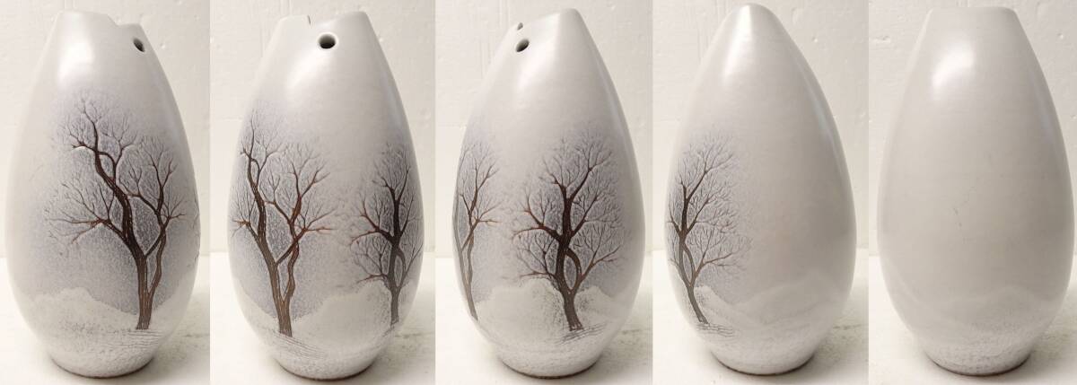 ヴィンテージ スペイン 現代芸術家  陶芸作家  JORDI SERRA ジョルディ・セラ 樹木図 花瓶 花入/現代アートの画像2
