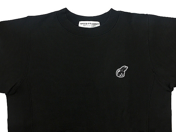 Champion Reverse Weave TYPE CHECKER RABBIT SWEAT BLACK XXL/チャンピオンリバースウィーブスウェットクルーネックワンポイント刺しゅう_画像3