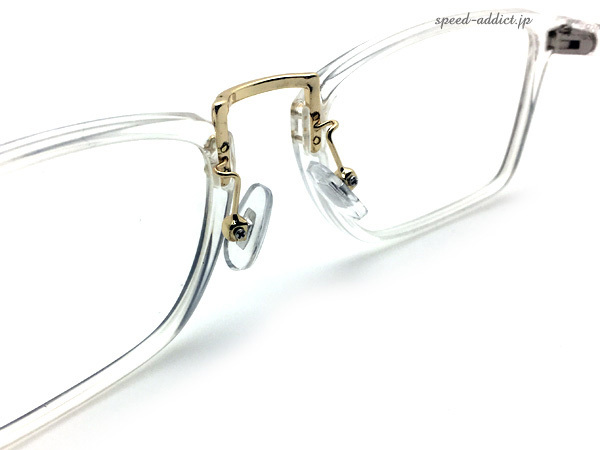 SQUARE BRIDGE SUNGLASS CLEAR × CLEAR/スクエアブリッジサングラスクリア透明フレームスケルトン伊達眼鏡メガネめがねイタリアンデザイン_画像7