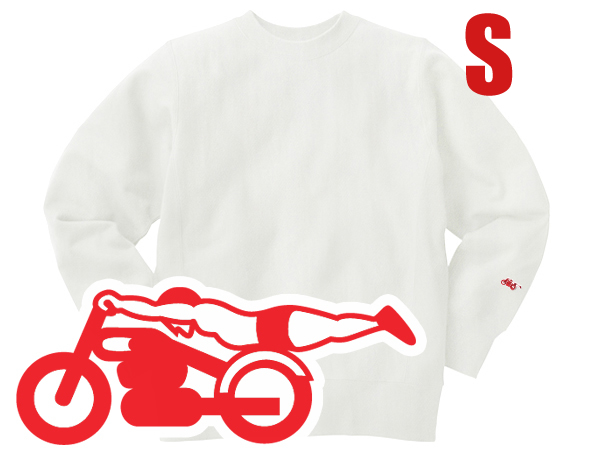 Champion Reverse Weave TYPE 袖スピードアディクト SWEAT WHITE × RED S/チャンピオンリバースウィーブスウェットランナーズタグ古着usa_画像1