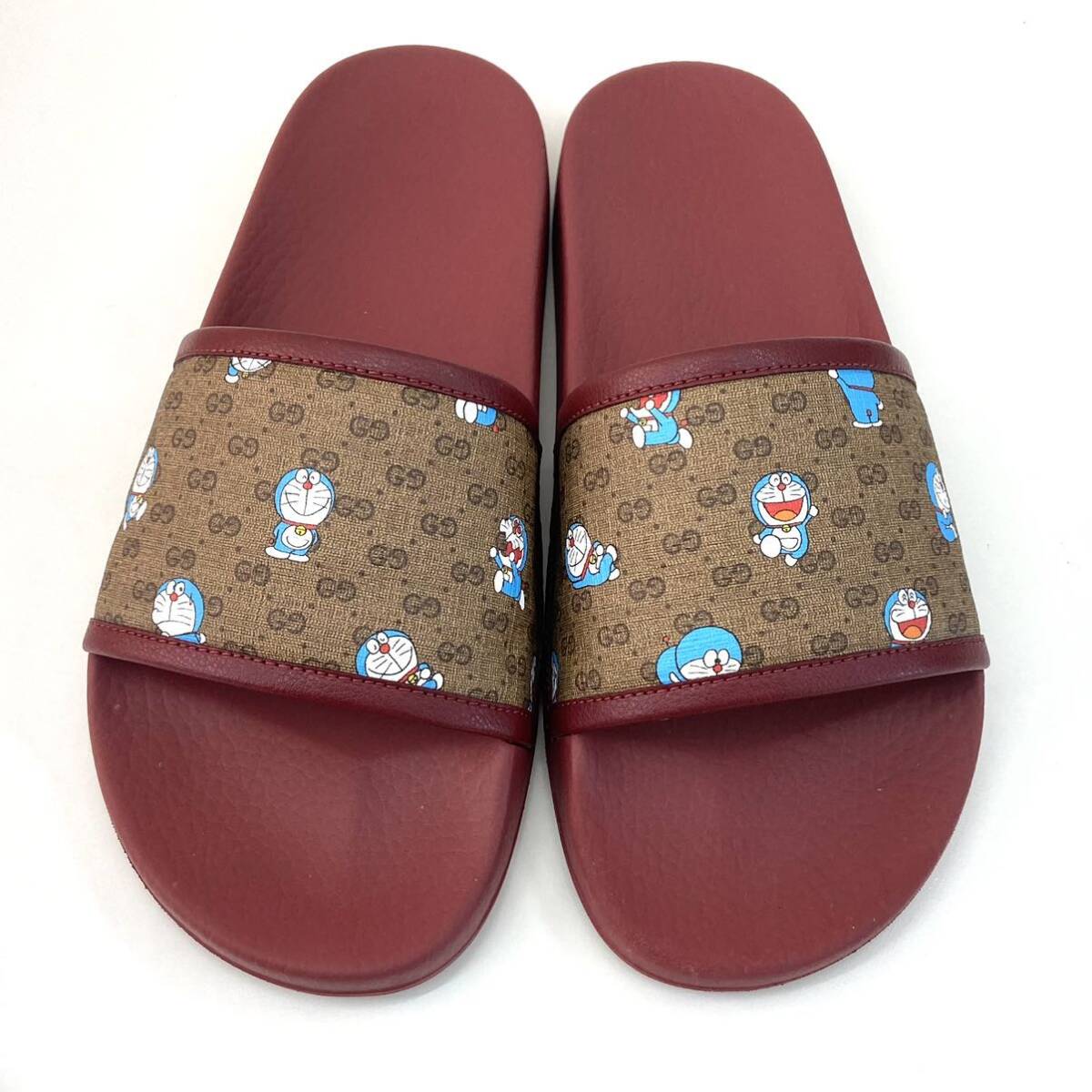 [ не использовался товар ]GUCCI Gucci обувь Doraemon Doraemon Flat шлепанцы для душа Raver размер 9 a194