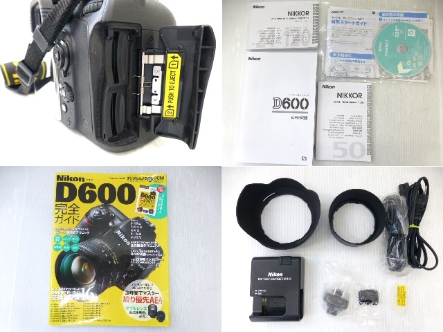 【34546】◆映像機器 デジカメ Nikon/ニコン 一眼レフカメラ D600 24-120mm1:4G/50mm 1:1.8G ブラック 現状品◆_画像10