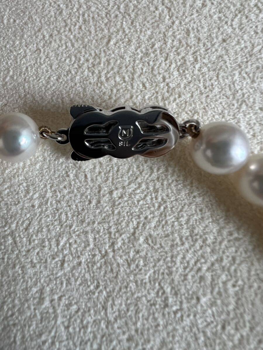 美品 ミキモト MIKIMOTO パールネックレス 真珠 8mm珠の画像5