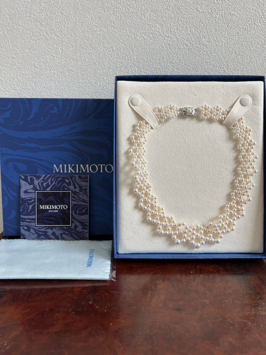 美品 ミキモト MIKIMOTO パールネックレス K18 真珠 ③の画像1