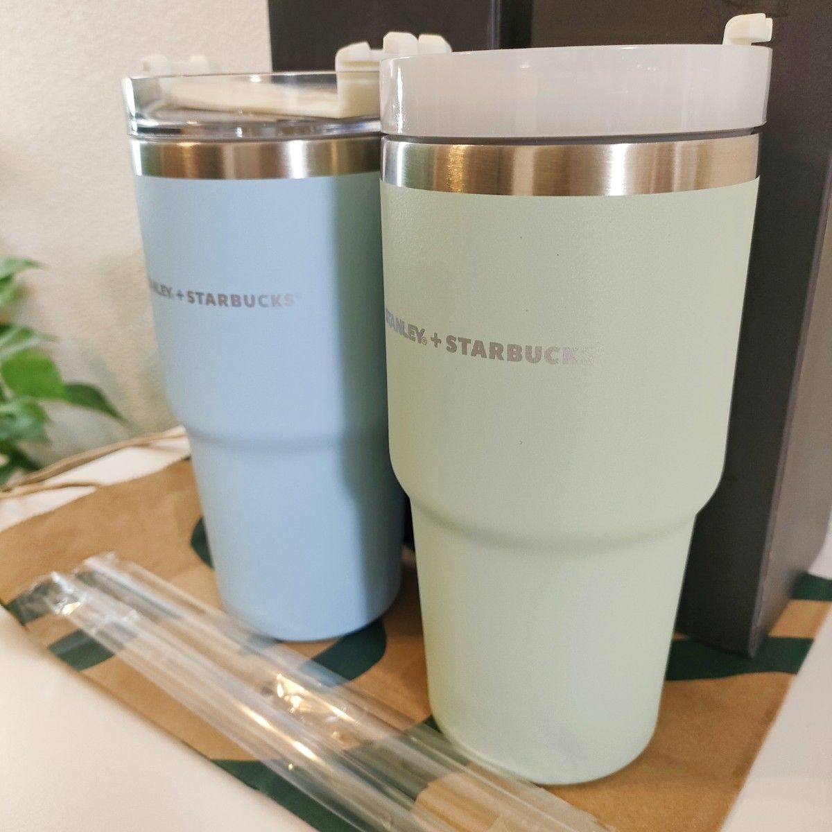 ※2個セット 韓国限定 スターバックス タンブラー スタンレー 水色 ミント ※2個セット 韓国限定 スターバックス タンブラー スタンレー 水色 ミント