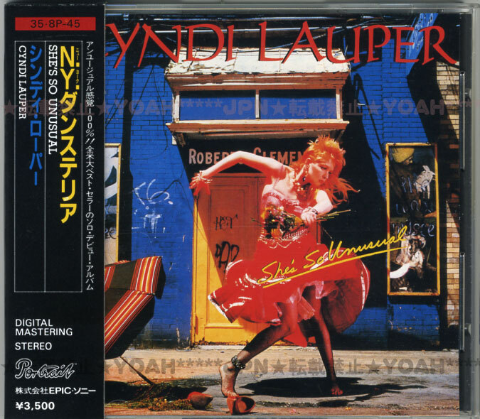  записано в Японии коробка obi старый стандарт * CYNDI LAUPER / SHE\'S SO UNUSUAL *sinti low pa-/ N.Y. Dance терьер ( 35*8P-45 ) оригинал кейс 