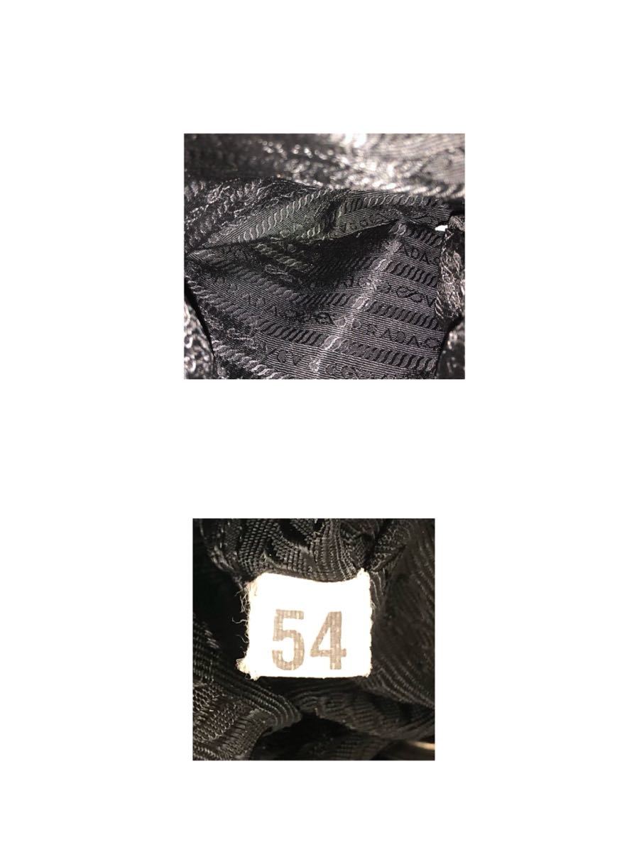 【HT4847】PRADA プラダ 三角プレート トライアングルロゴ ナイロン リュック バックパック レザー ブラック 黒 54 バッグ_画像9