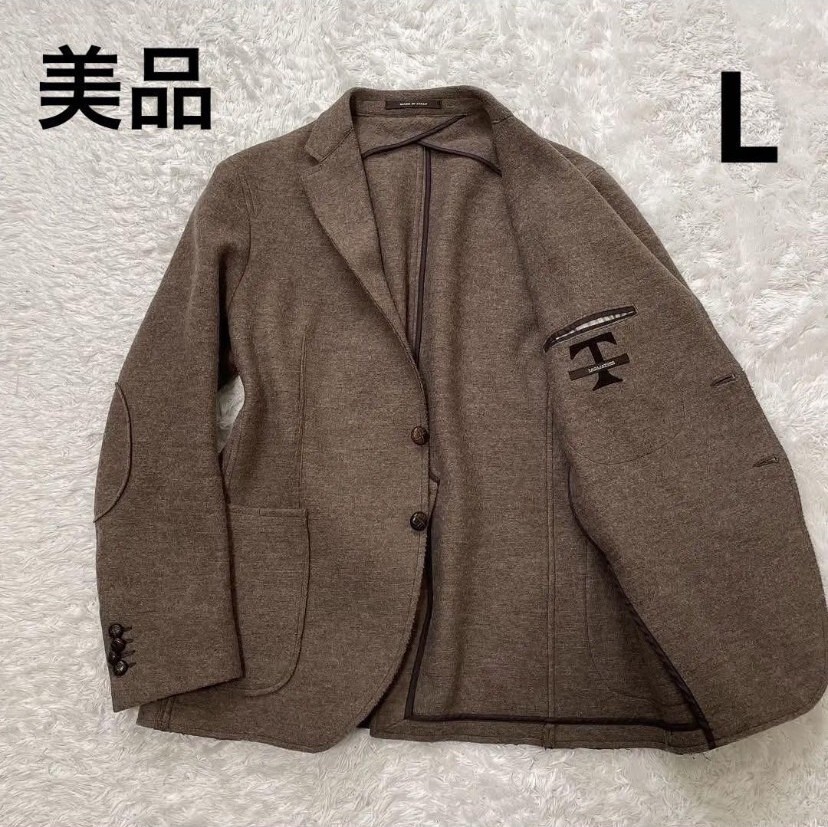【美品】TAGLIATORE YURI ブラウン 48 Lサイズ　ウール　テーラードジャケット 茶色　ジャケット　タリアトーレ