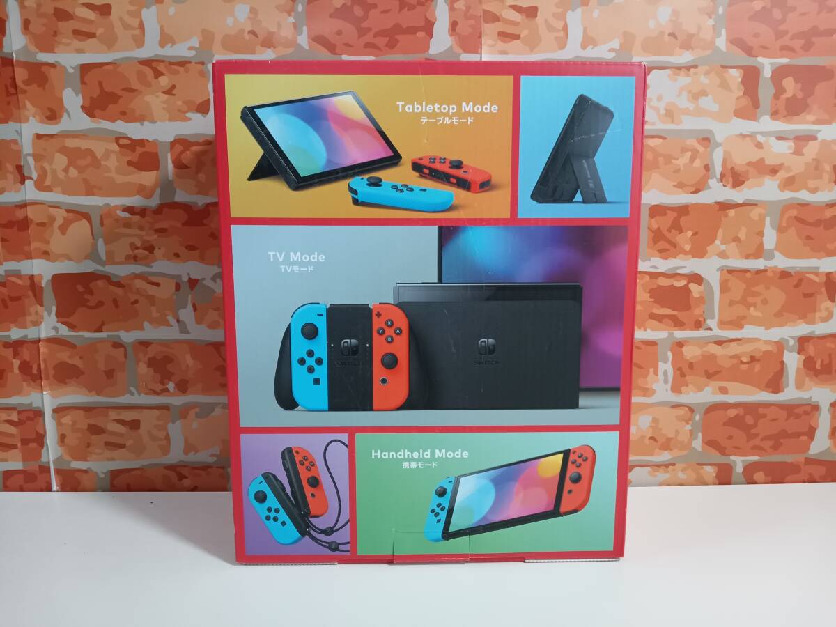 Nintendo Switch ニンテンドースイッチ本体 有機ELモデル Joy-Con(L)ネオンブルー(R)ネオンレッド HEG-S-KABAA 未使用品_画像4