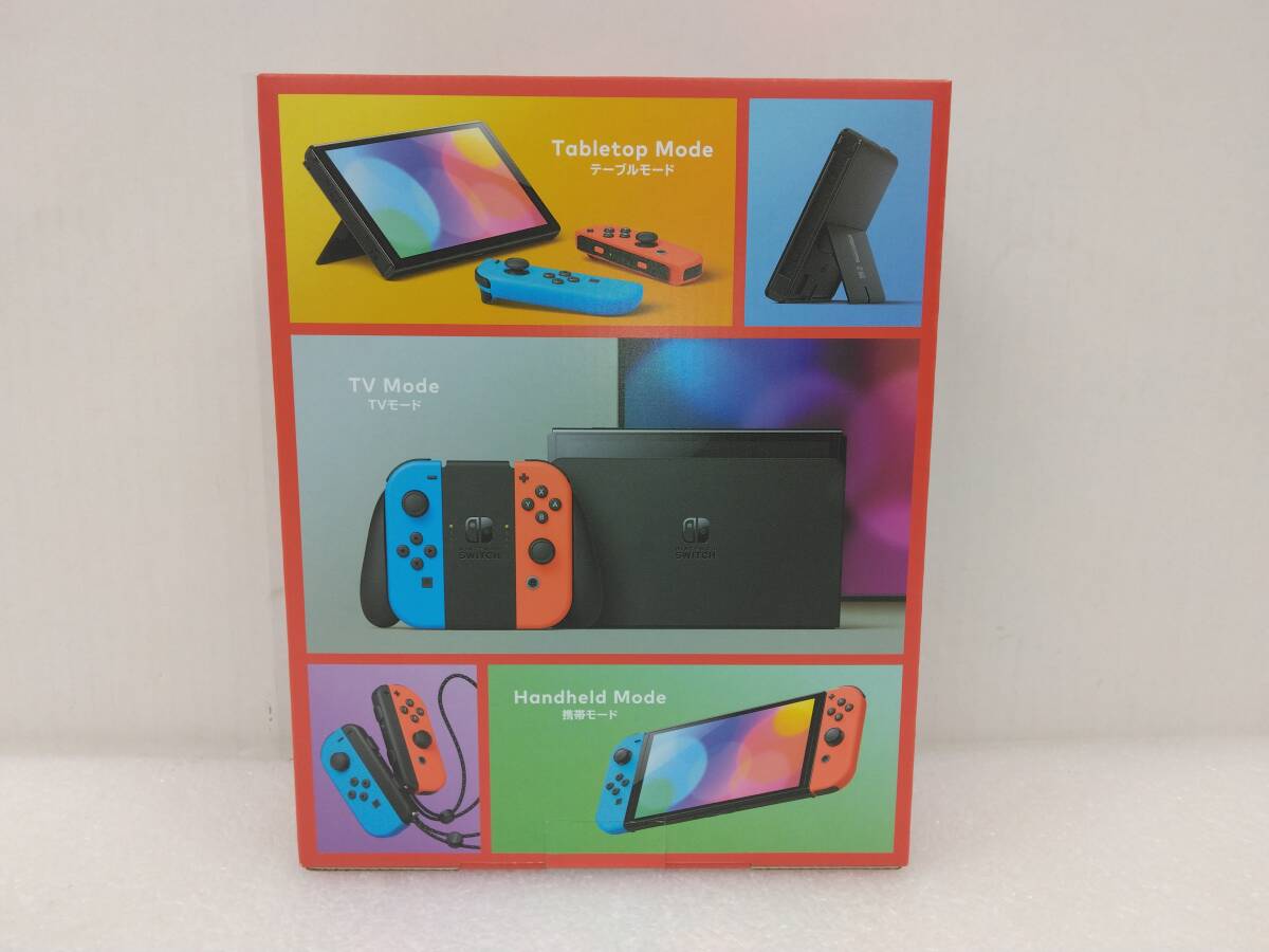 Nintendo Switch ニンテンドースイッチ 本体 有機ELモデル Joy-Con(L)ネオンブルー(R)ネオンレッド HEG-S-KABAA 未使用品 8_画像4