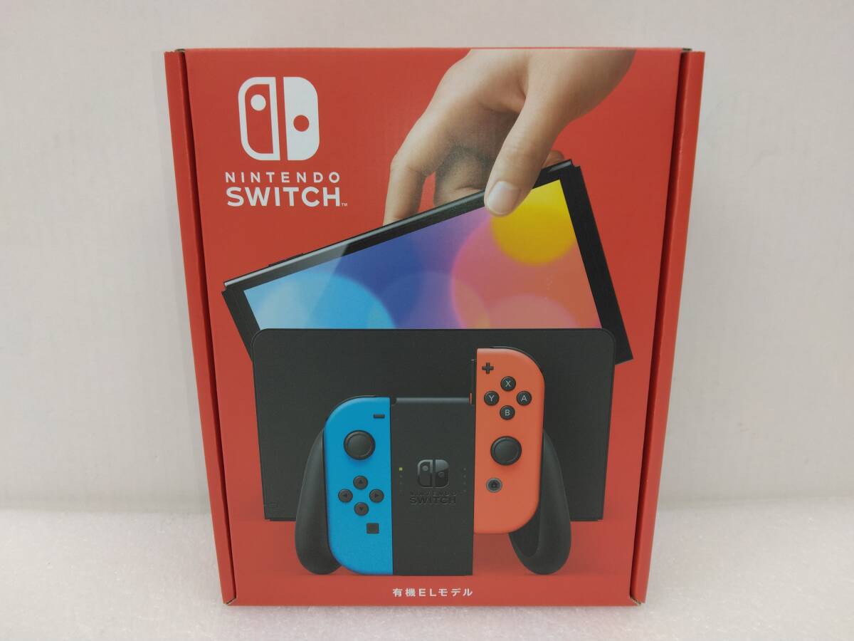 Nintendo Switch ニンテンドースイッチ 本体 有機ELモデル Joy-Con(L)ネオンブルー(R)ネオンレッド HEG-S-KABAA 未使用品 8_画像1