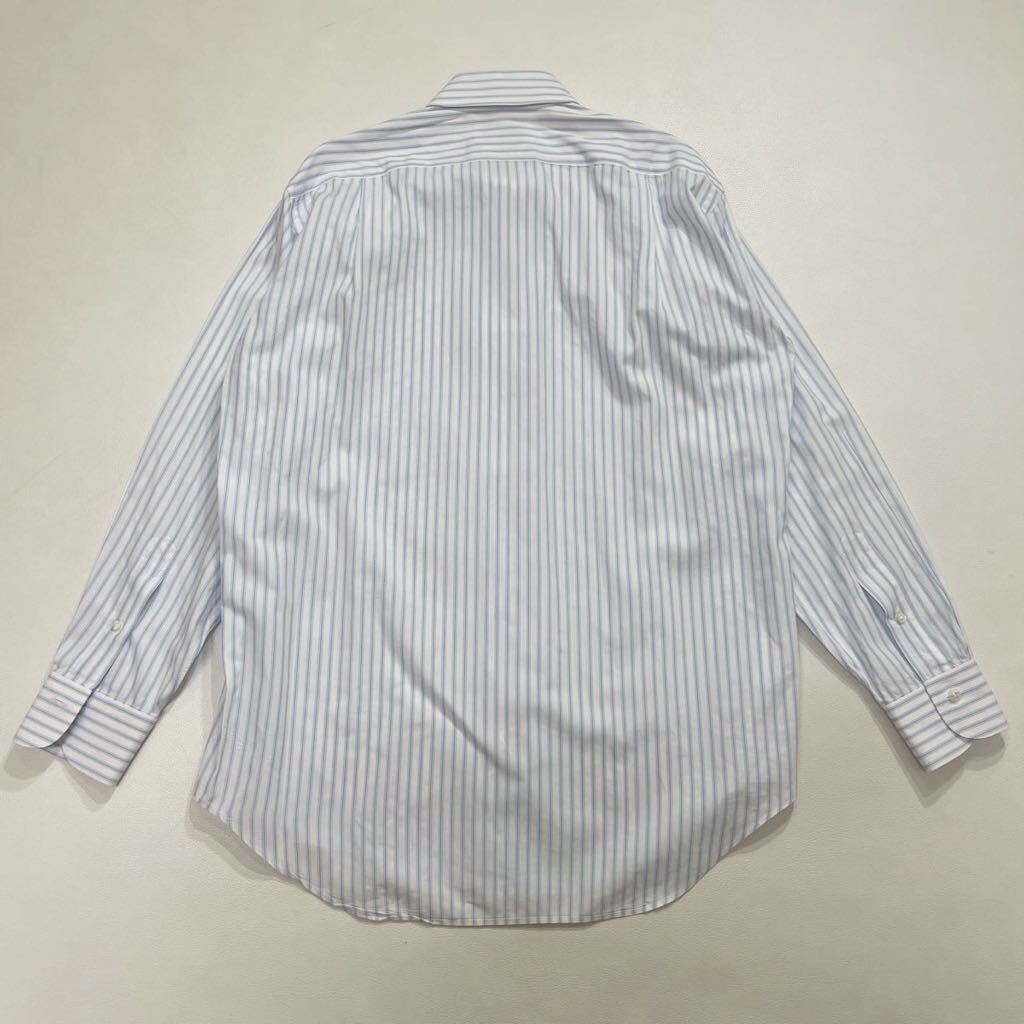 48 Maker's Shirt 鎌倉 メーカーズシャツ カマクラ ストライプ 長袖 タブカラー ワイシャツ 日本製 ビジネス オフィス コットン 40328O_画像2