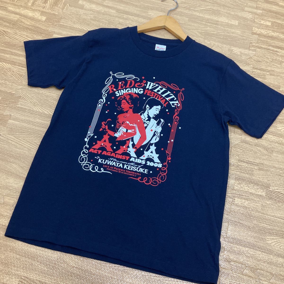 72 サザンオールスターズ 桑田佳祐 Tシャツ 2008年 パシフィコ横浜 RED&WHITE 半袖 バンド バンT 0810P_画像1