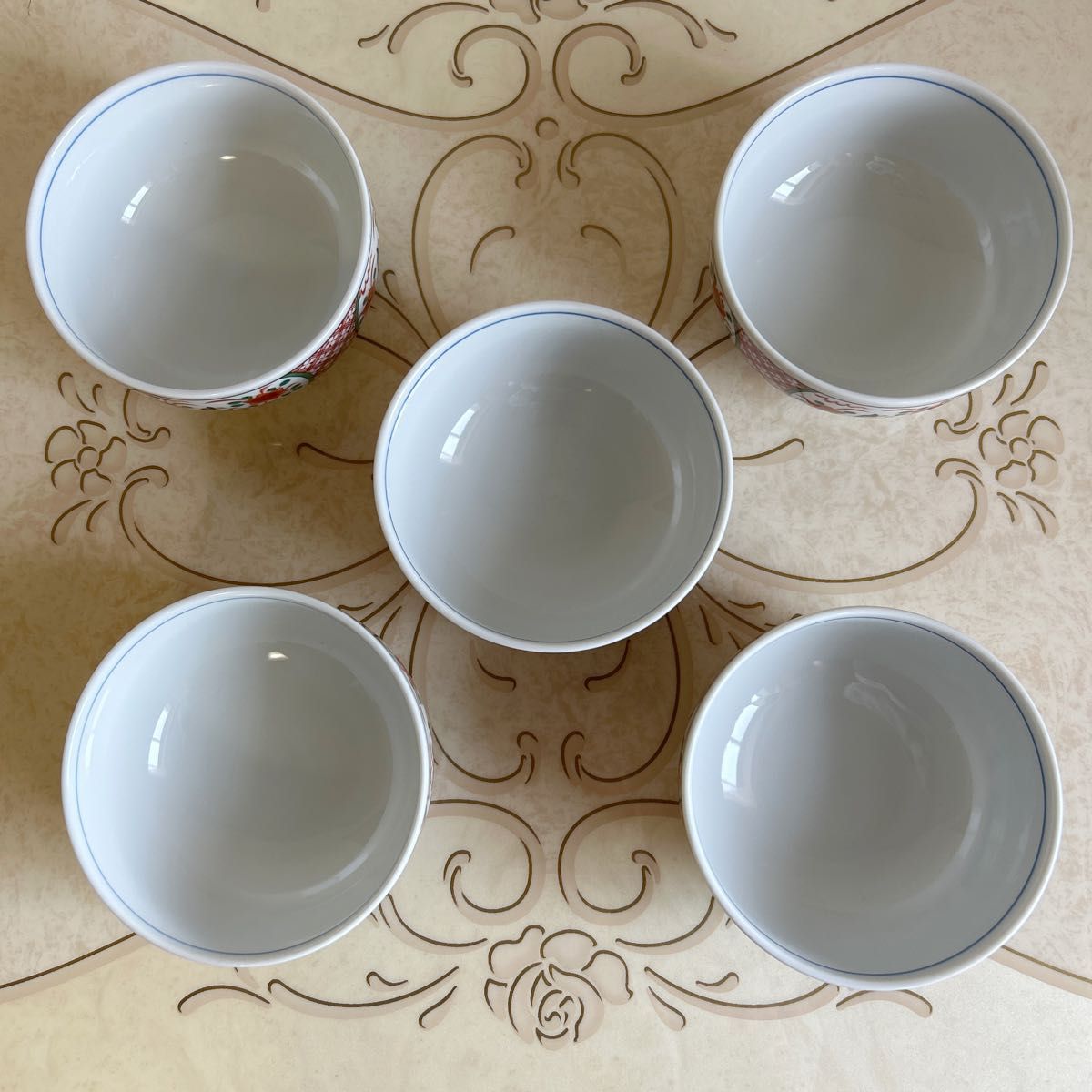 有田焼 吾山窯 どんぶり揃 5客セット 丼 赤絵 花鳥 色絵 古 有田焼 吾山窯 どんぶり揃 5客セット 丼 赤絵 花鳥 色絵 古