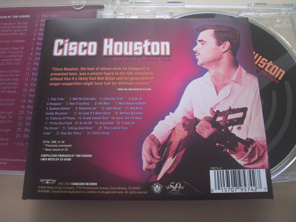 Cisco Houston / Best Of The Vanguard Years CD シスコ・ヒューストン フォークシンガー FOLK Woody Guthrie_画像2