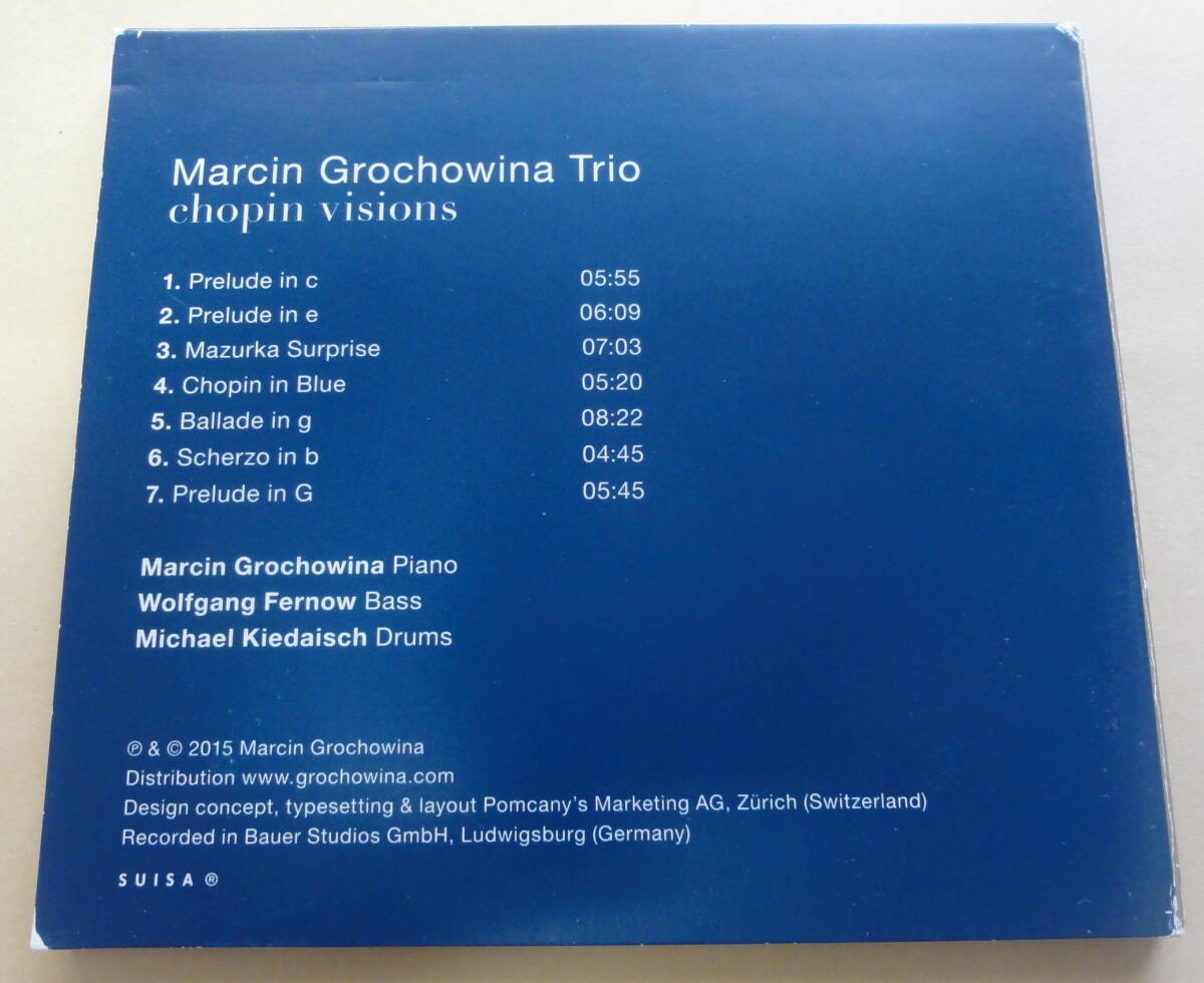 marcin grochowina trio / Chopin Visions CD ピアノトリオ ジャズ ショパン JAZZ PIANO TRIO マルシン・グロホウィナ _画像2